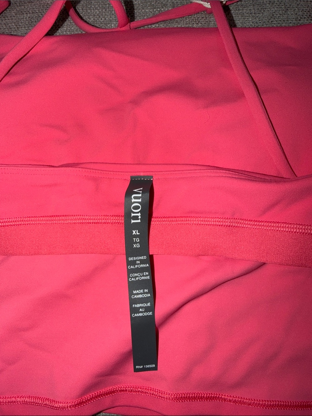 Vuori Sunset Pink Strappy all the feels Crop Top - Picture 6 of 6